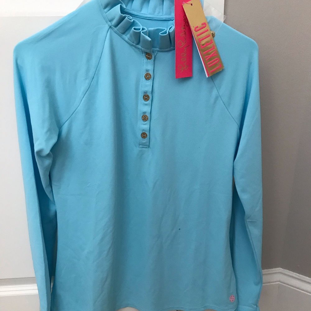 Lilly Pulitzer Luxletic ruffle collar top